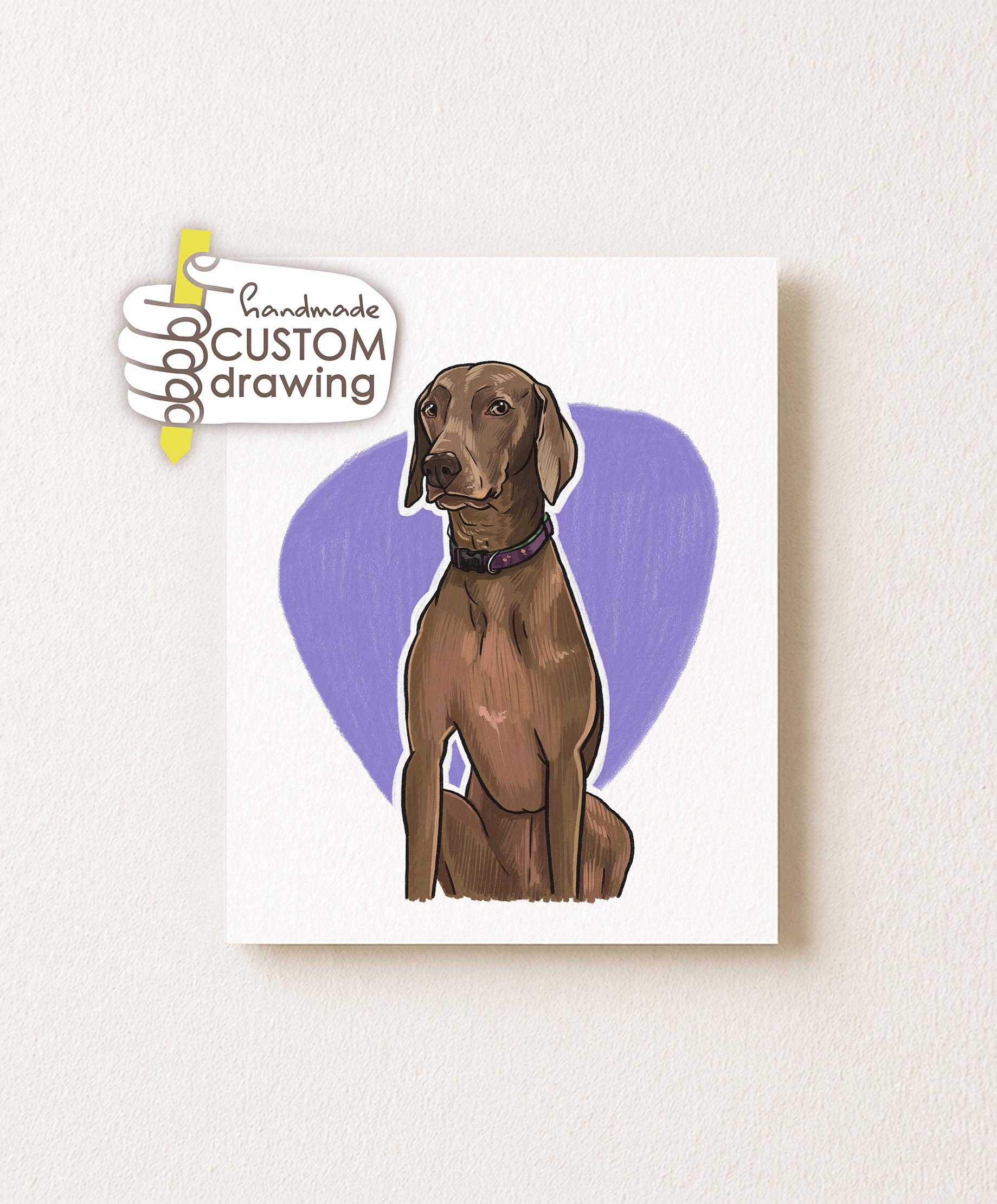 Custom Pet portrait example in Pastel Paint style