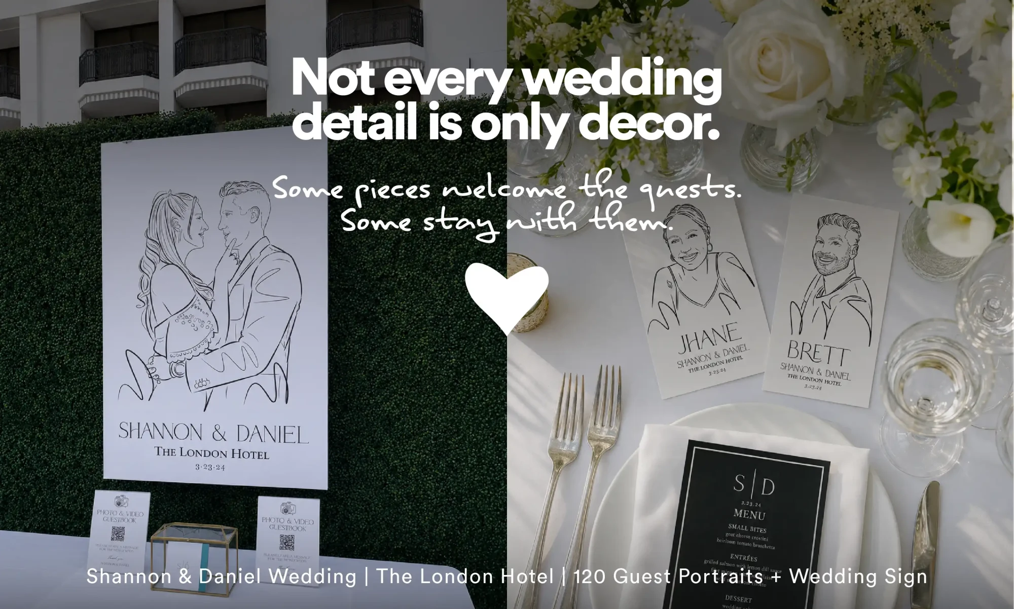 Wedding sign for Shannon & Daniel at The London Hotel